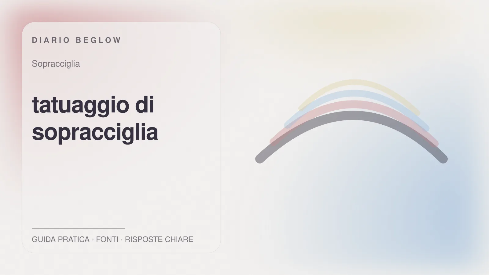 Illustrazione editoriale Beglow dedicata a tatuaggio di sopracciglia