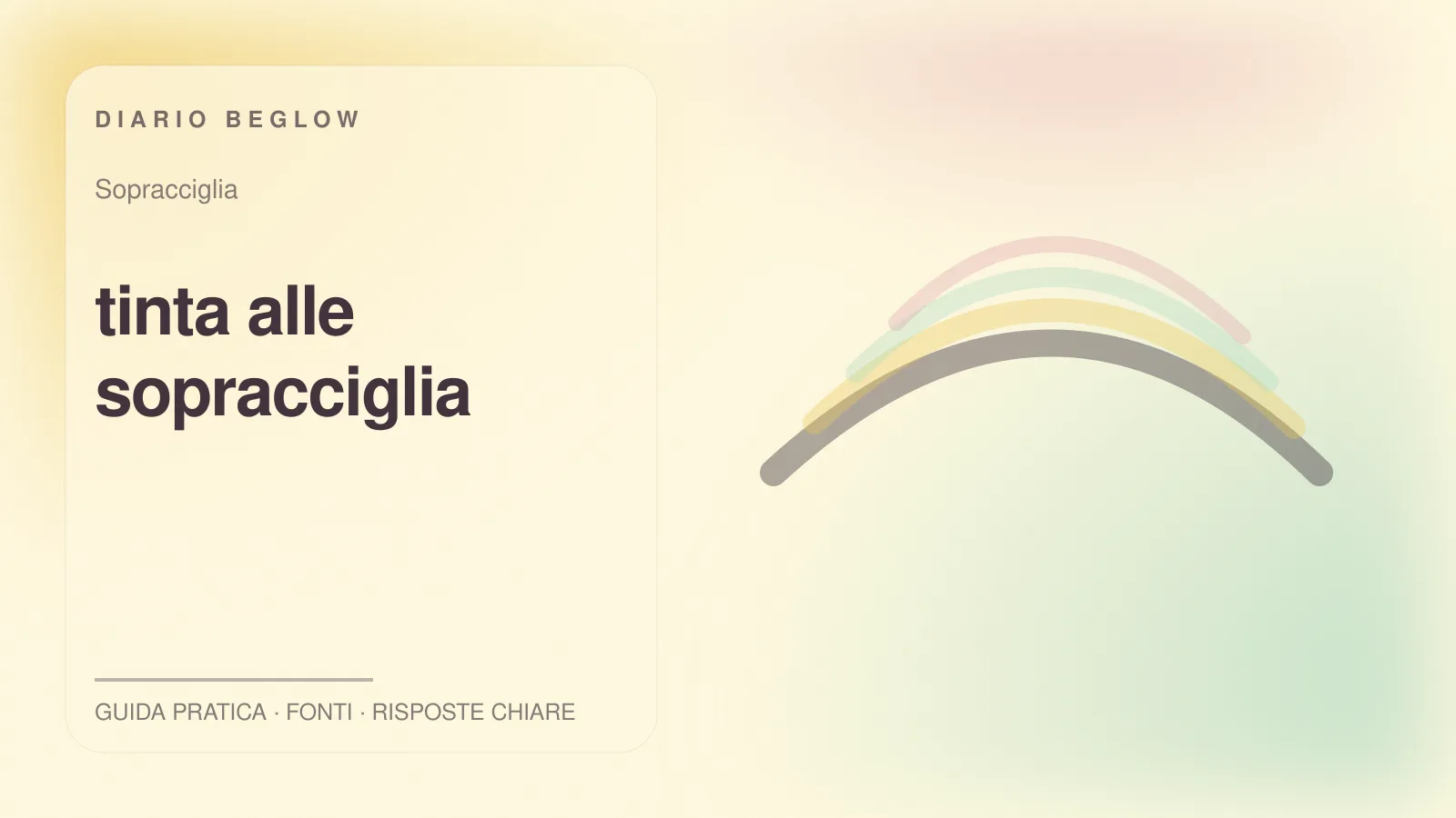 Illustrazione editoriale Beglow dedicata a tinta alle sopracciglia