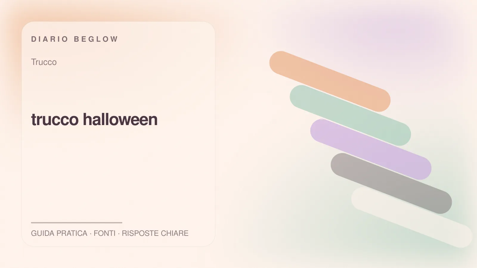 Illustrazione editoriale Beglow dedicata a trucco halloween