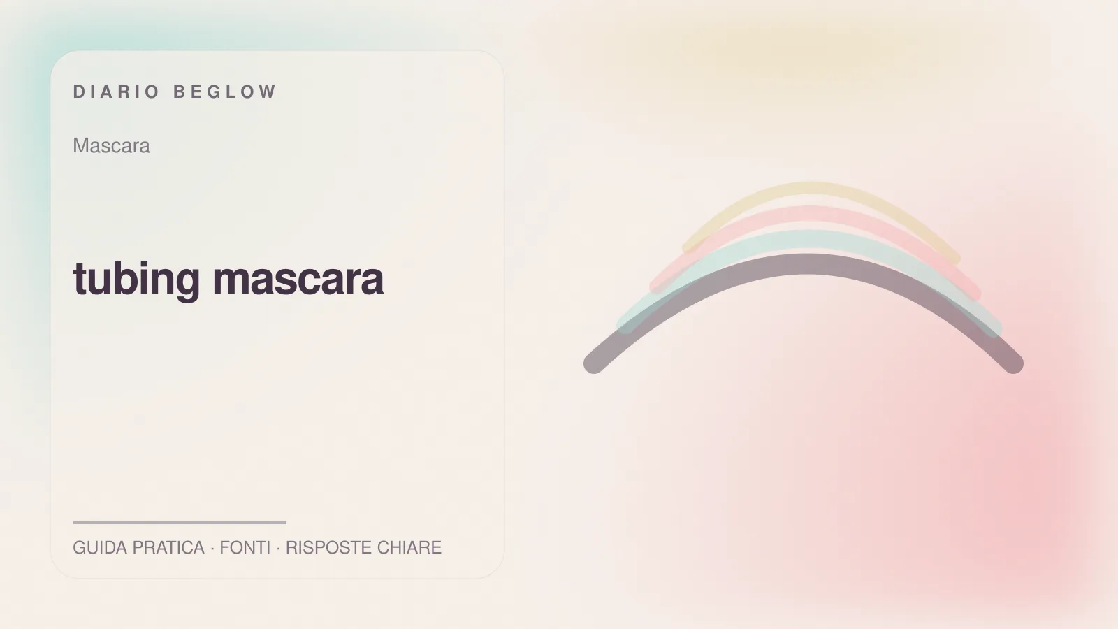 Illustrazione editoriale Beglow dedicata a tubing mascara