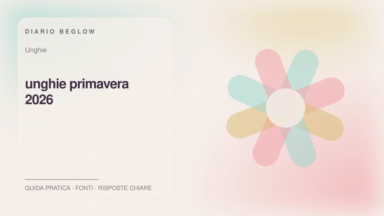 Illustrazione editoriale Beglow dedicata a unghie primavera 2026